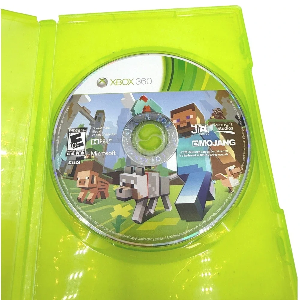 Mojang Minecraft Xbox 360 Game Disc Green Case 2013